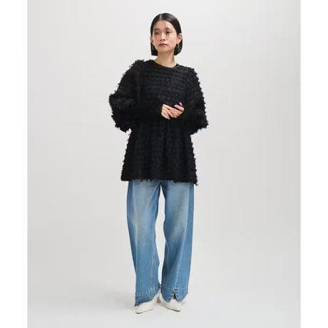 定価15,950円 新品 アダムエロペ 【逸品】ジャガードペプラムブラウス