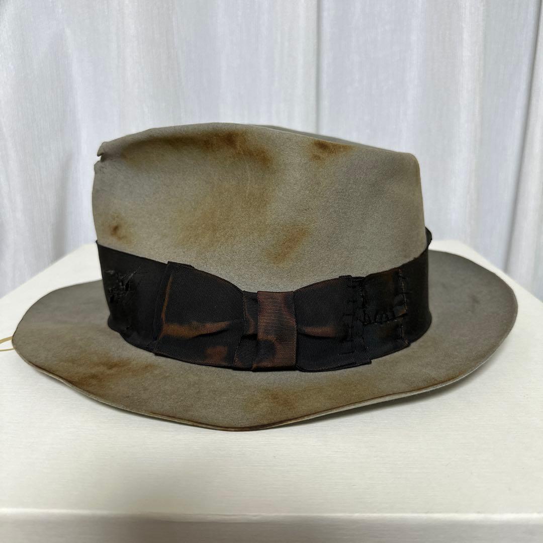 ハードダメージ フェドラハット バーン加工 ジョニーデップ ニックフーケ