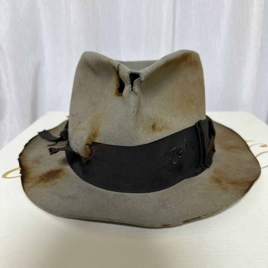 ハードダメージ フェドラハット バーン加工 ジョニーデップ ニックフーケ