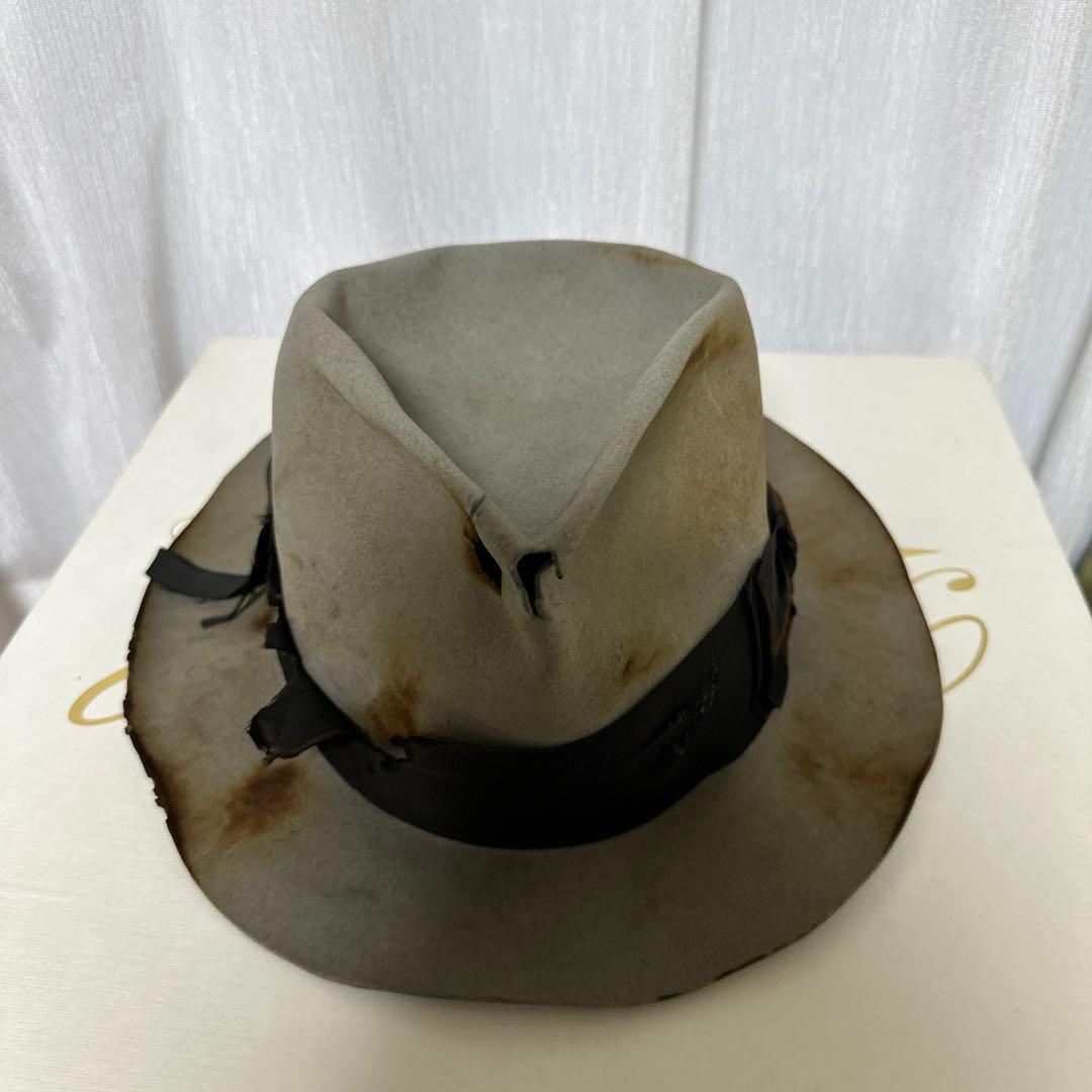 ハードダメージ フェドラハット バーン加工 ジョニーデップ ニックフーケ