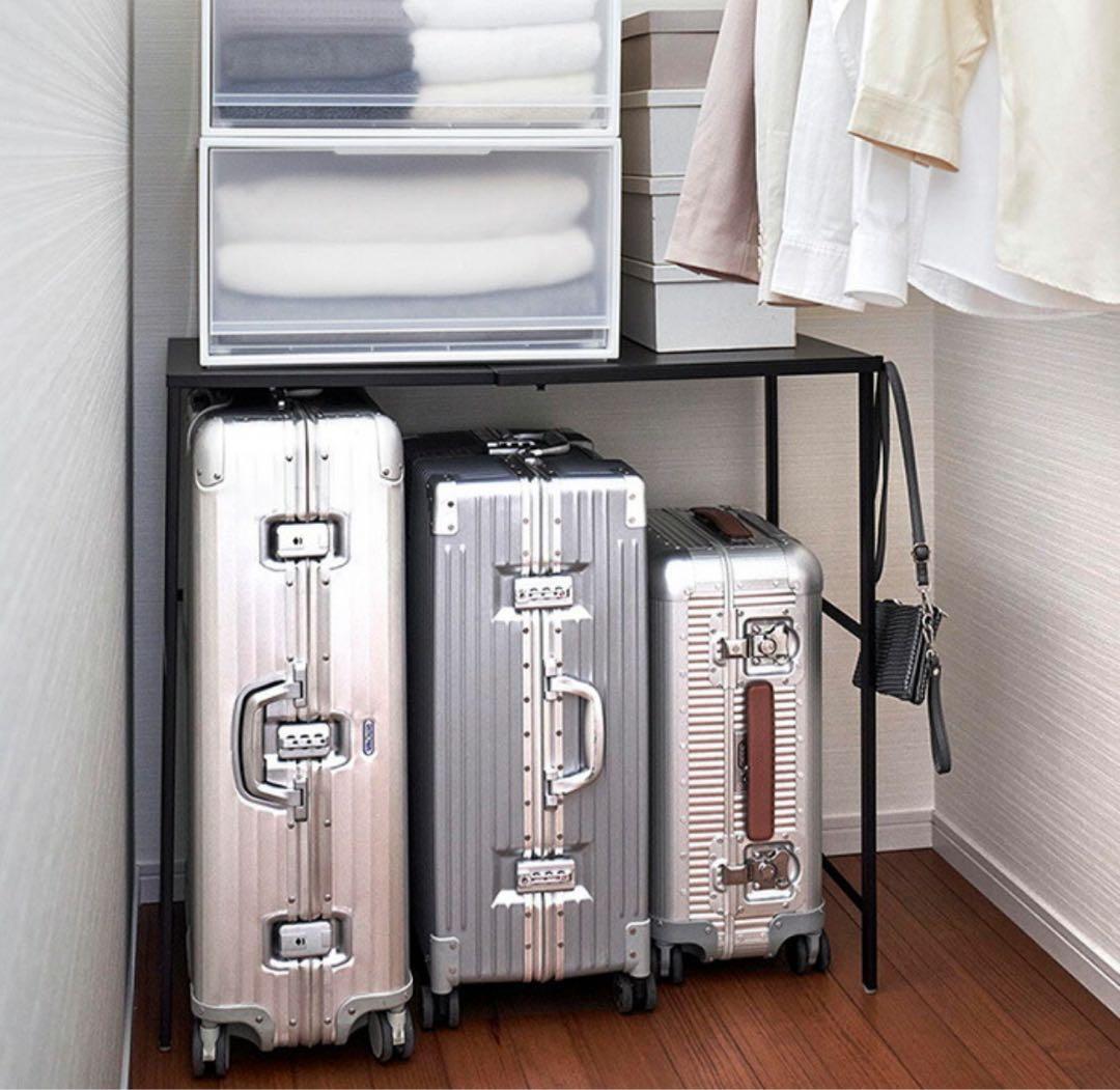 山崎実業 伸縮キャリーケース上ラック　クローゼット　収納