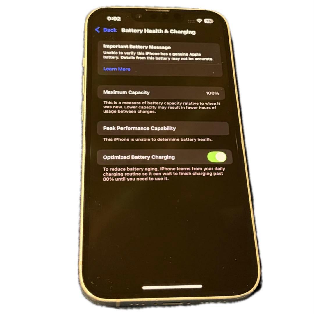 バッテリー100% IPhone 14 128GB ホワイト