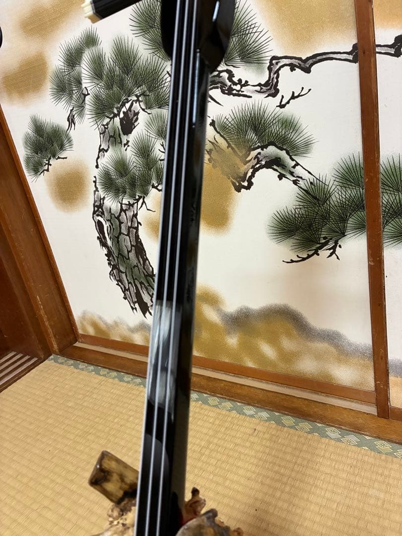 沖縄三線！貴重！知念大工型！本蛇皮！本張り！【一枚張り】まる⑥⑧