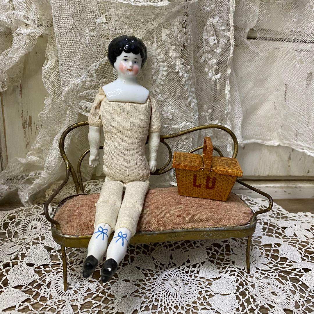 ドイツアンティーク チャイナヘッドドール 18.5cm