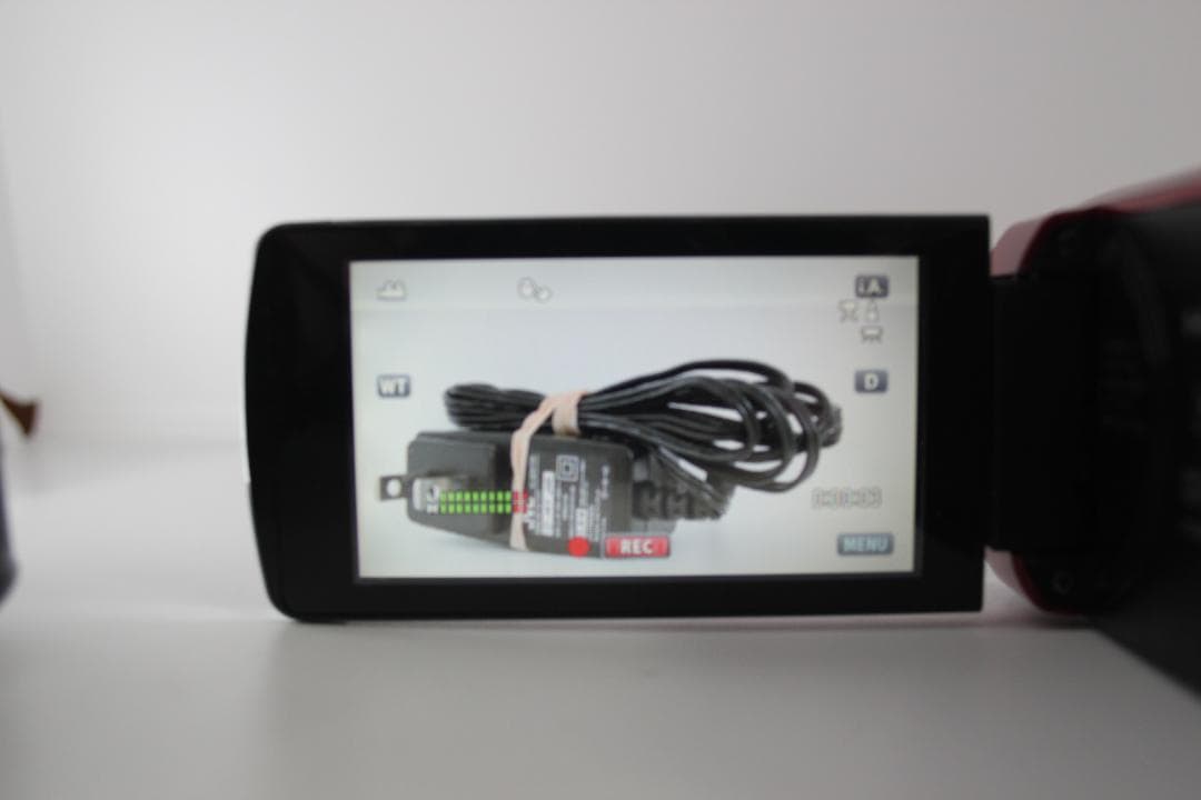 動作OK （極美品）JVC GZ-HM199-R ビデオカメラ　赤　RED