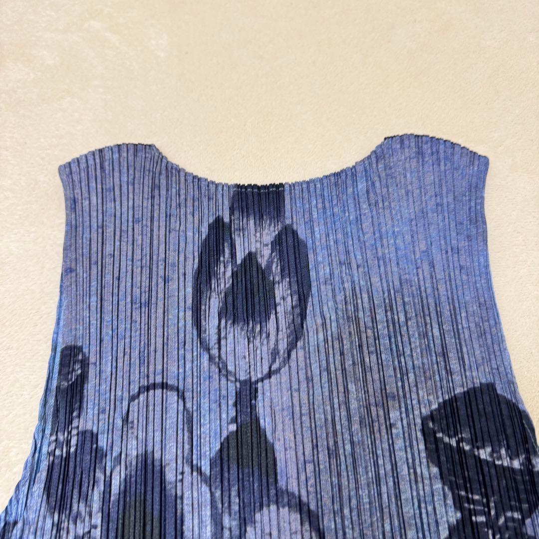 美品✨PLEATS PLEASE 鯉　和柄　日本画　プリーツ　ネイビー　トップス
