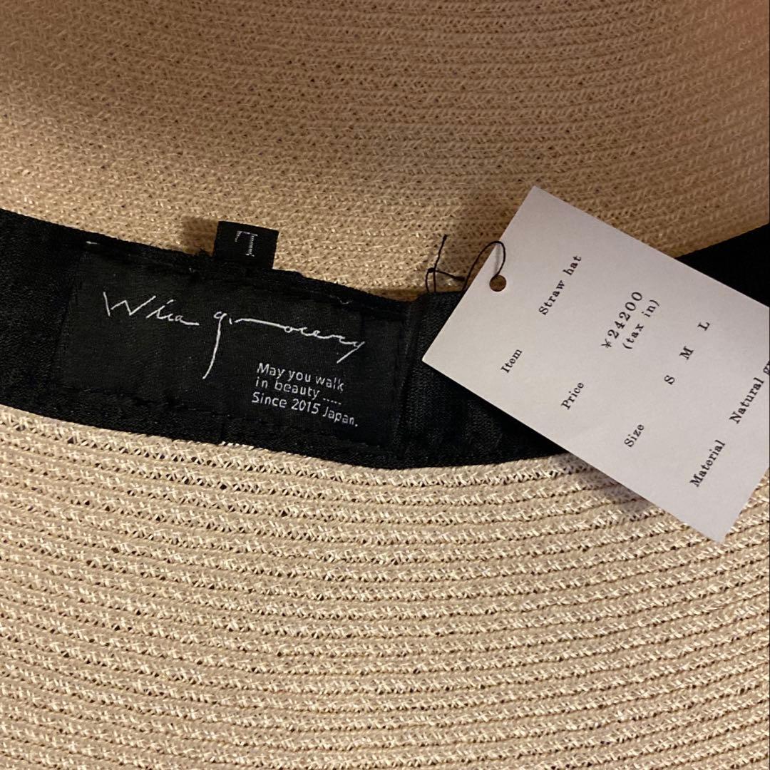 wicagrocery abaca hat size L 新品タグ付き　麦わら