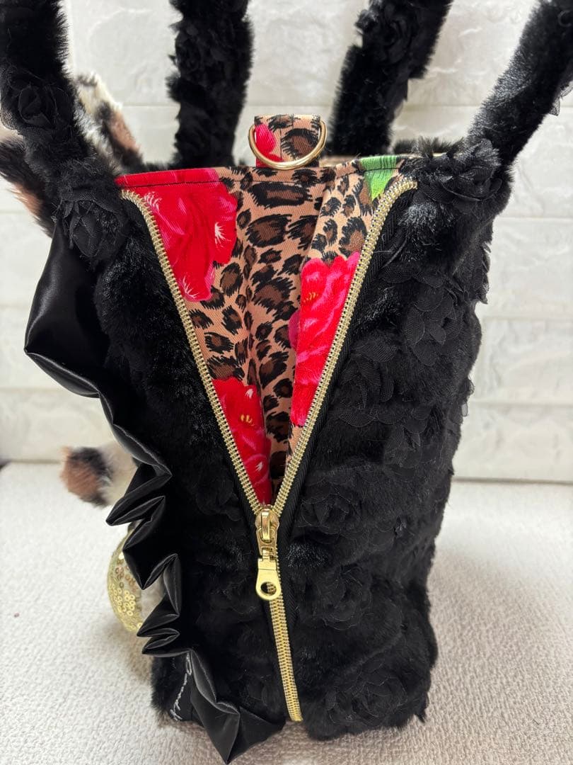 灰*猿様 コヤンイサムチョン　サイドファスナーバッグ（大）　サンダーちゃん　ヒョ