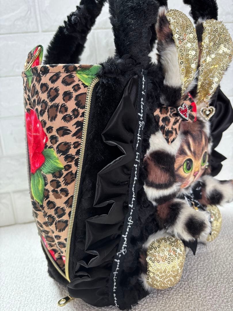 灰*猿様 コヤンイサムチョン　サイドファスナーバッグ（大）　サンダーちゃん　ヒョ