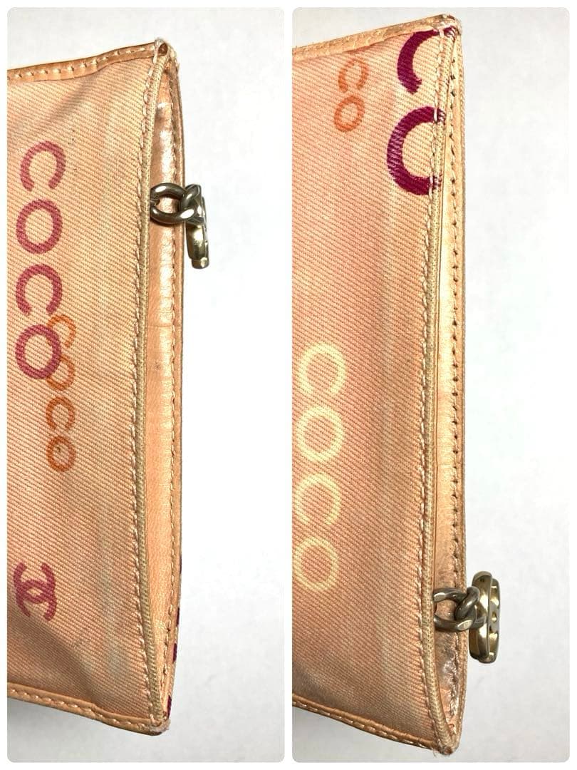 シャネル　キャンバス　キーリング付き　ケース　カードケース　箱付き