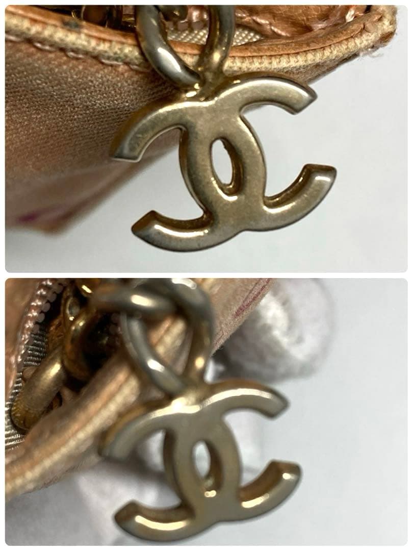 シャネル　キャンバス　キーリング付き　ケース　カードケース　箱付き