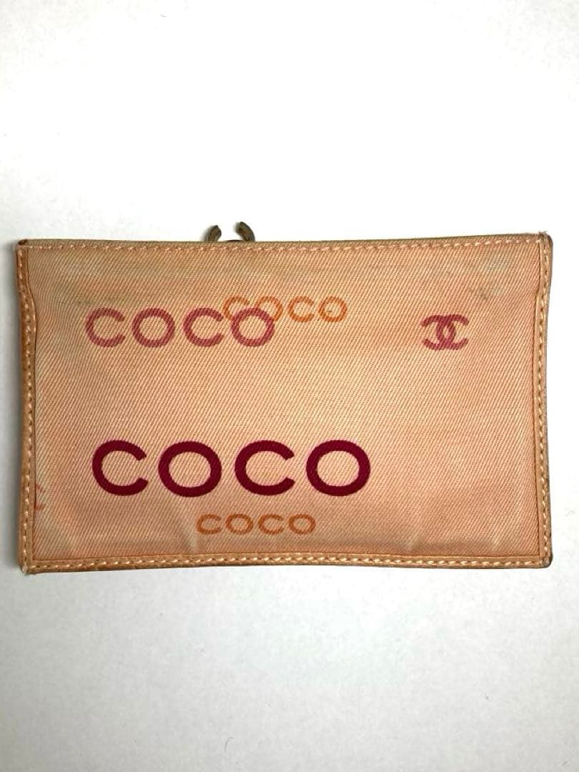 シャネル　キャンバス　キーリング付き　ケース　カードケース　箱付き