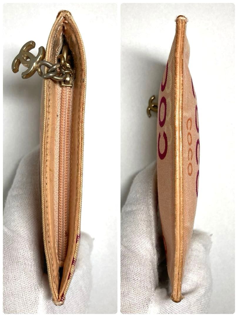 シャネル　キャンバス　キーリング付き　ケース　カードケース　箱付き