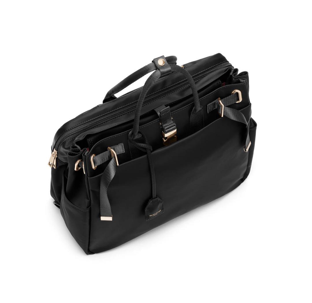 【美品】セレーンエテール　ブラック ビジネスバッグ ショルダーストラップ付き