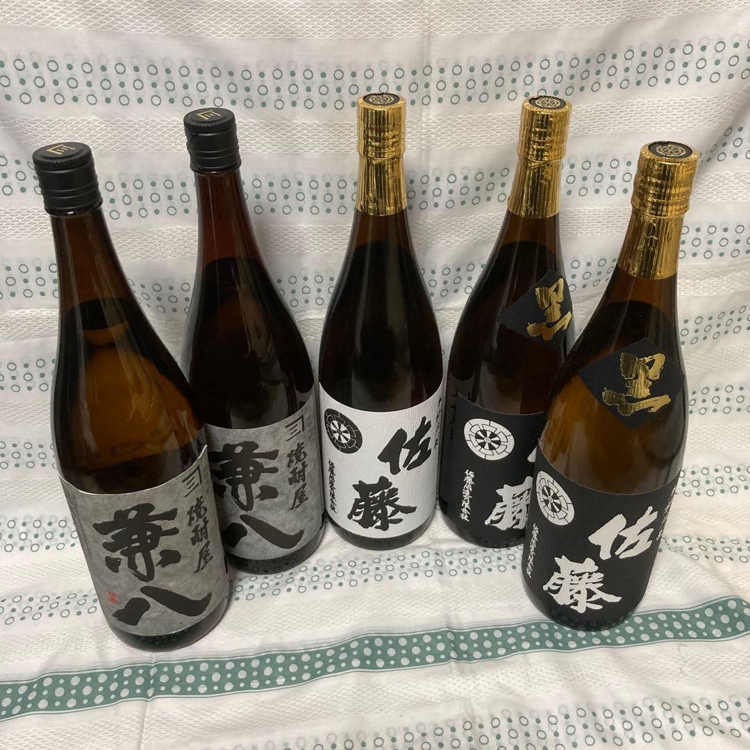 麦焼酎　兼八・芋焼酎　佐藤　黒・佐藤 白1800ml×５本セット