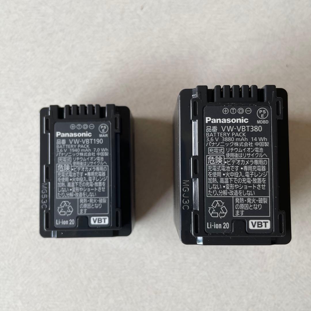 Panasonic HC-W580M（別売バッテリー・SDカード・ストラップ付）