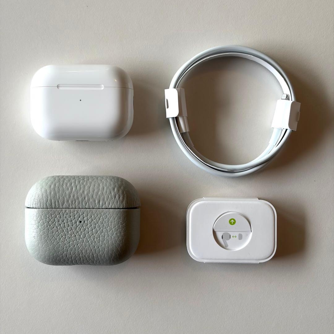 【美品】AirPods Pro（第2世代）・付属品未使用・レザーケース付き