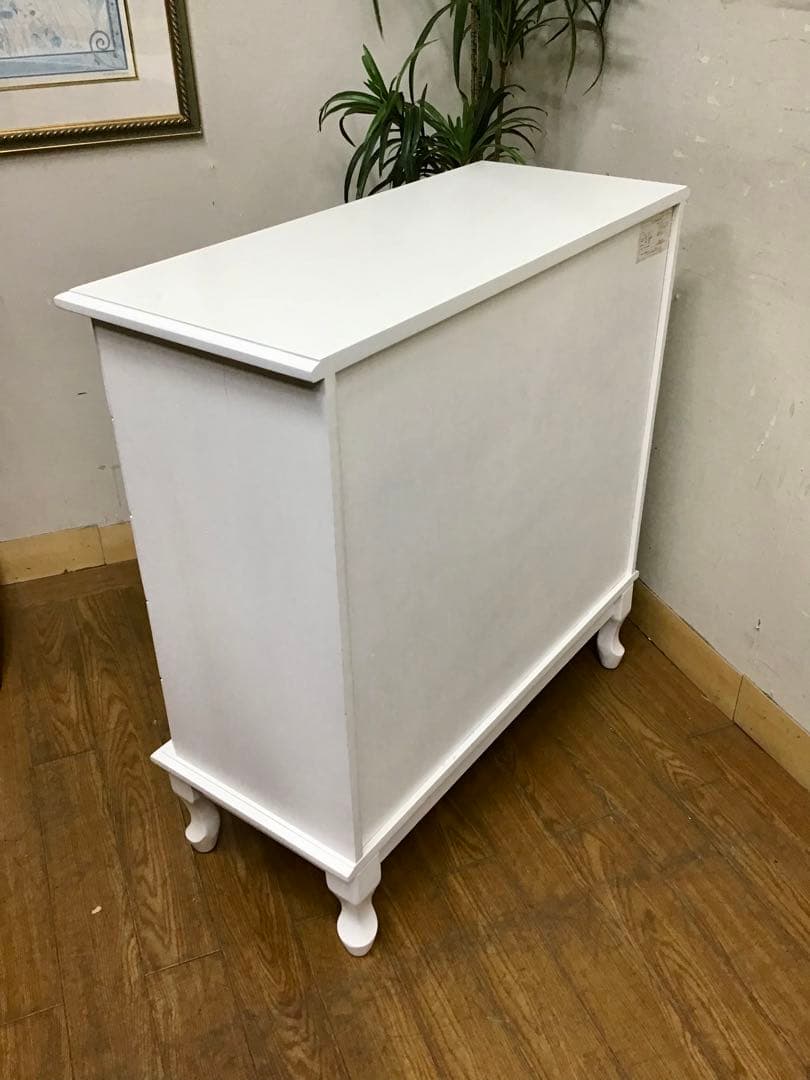 管295☆フレンチスタイル☆白家具☆5段チェスト