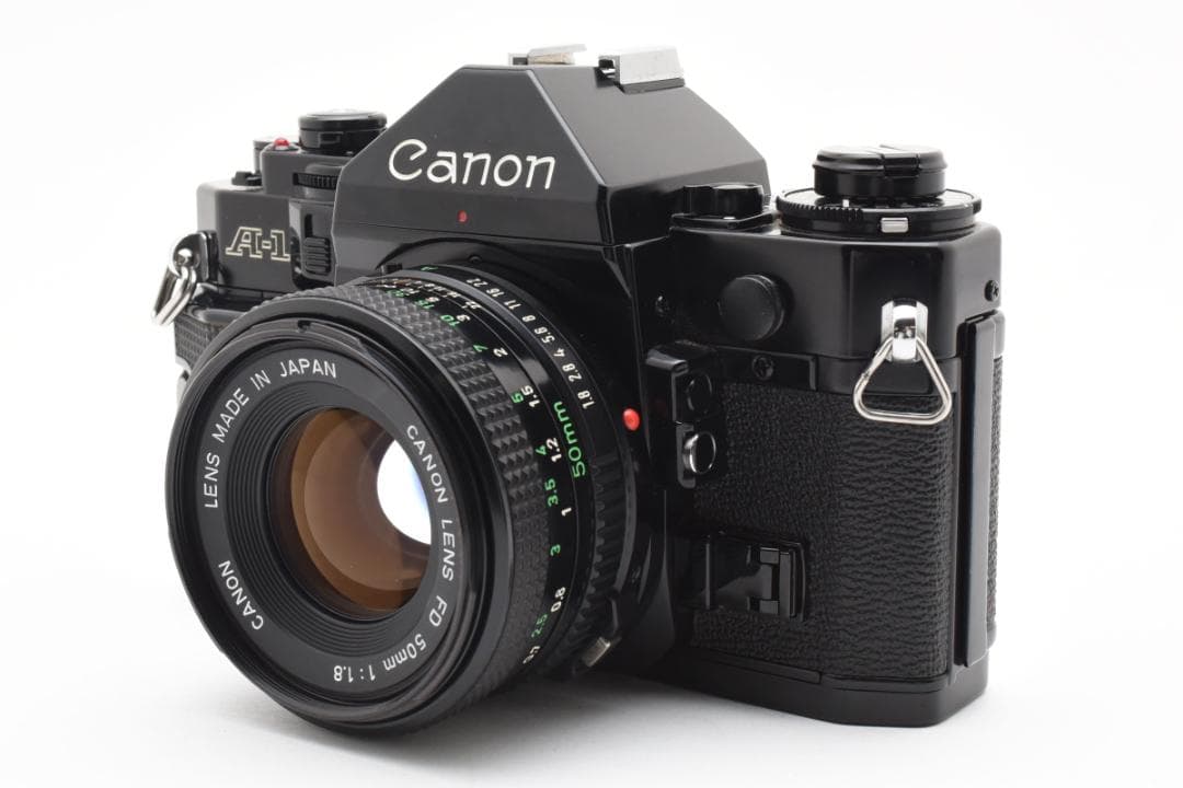 ストラップ付き美品 Canon A-1 + New FD 50mm F/1.8