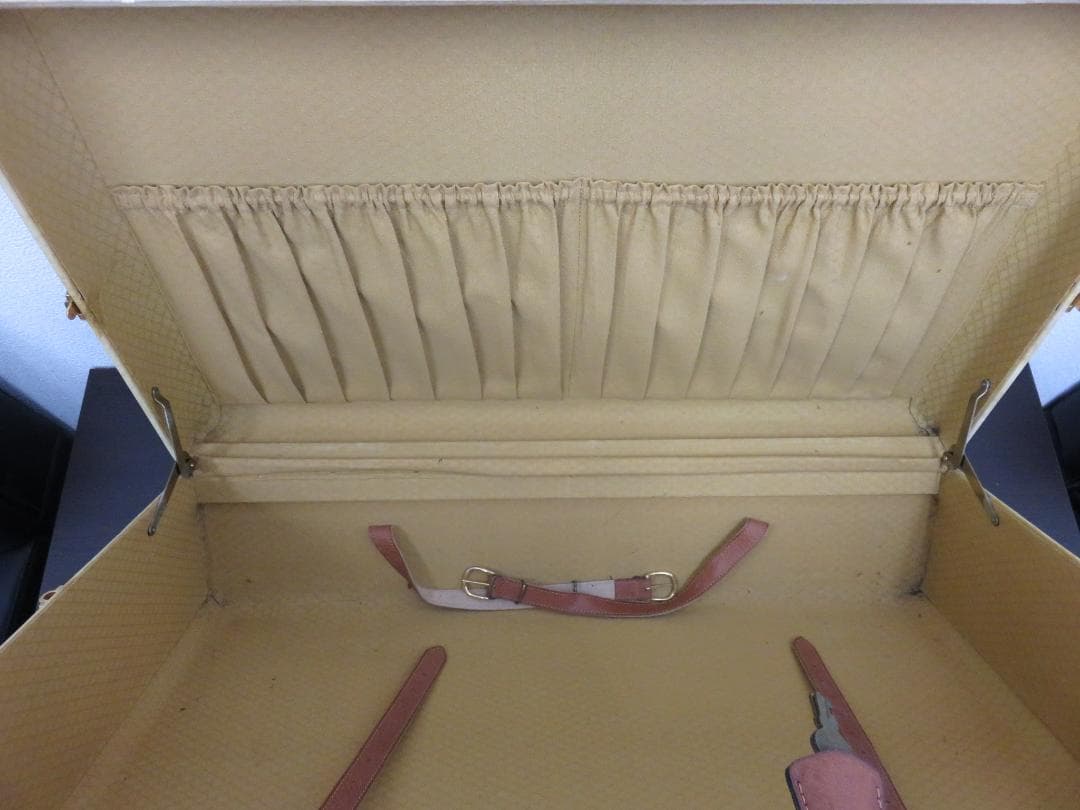 ヴィンテージ 本革トランク アンティーク 鍵付き イタリア製 トランクケース