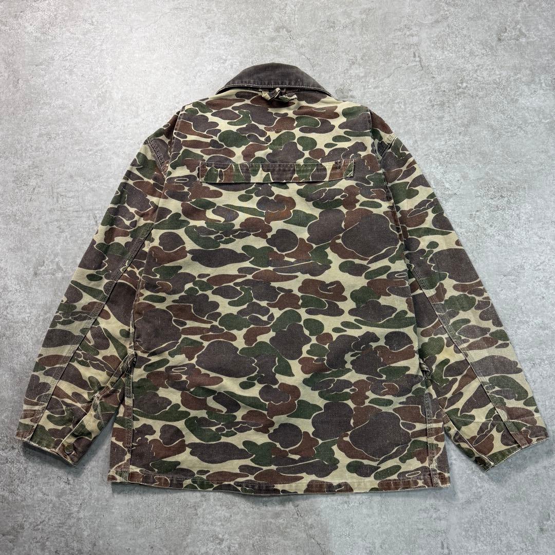 激レア80s■カーハート【L】USA製ハンティングジャケット カバーオール 迷彩