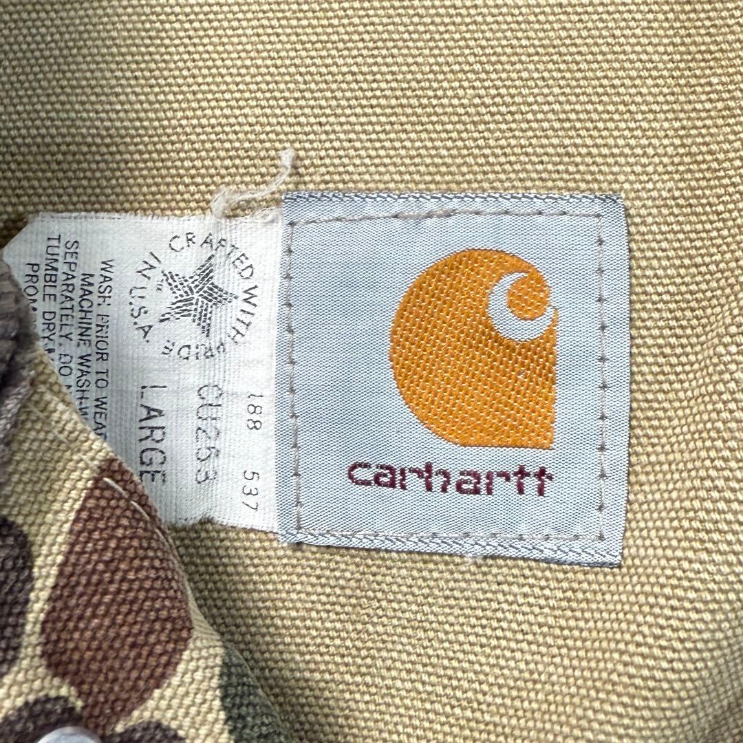 激レア80s■カーハート【L】USA製ハンティングジャケット カバーオール 迷彩