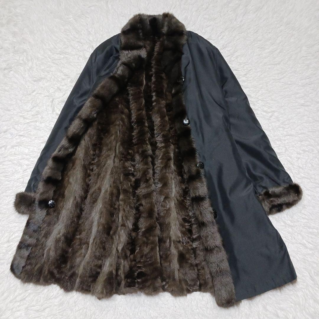 ✨極美品✨バルマン　リバーシブル　シルク　リスファー　コート　サイズL