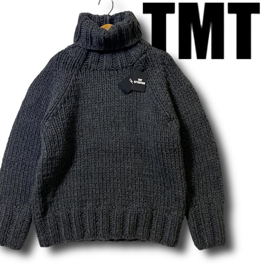 L 定価49500円 TMT タートルネック ニット セーター ウール100％