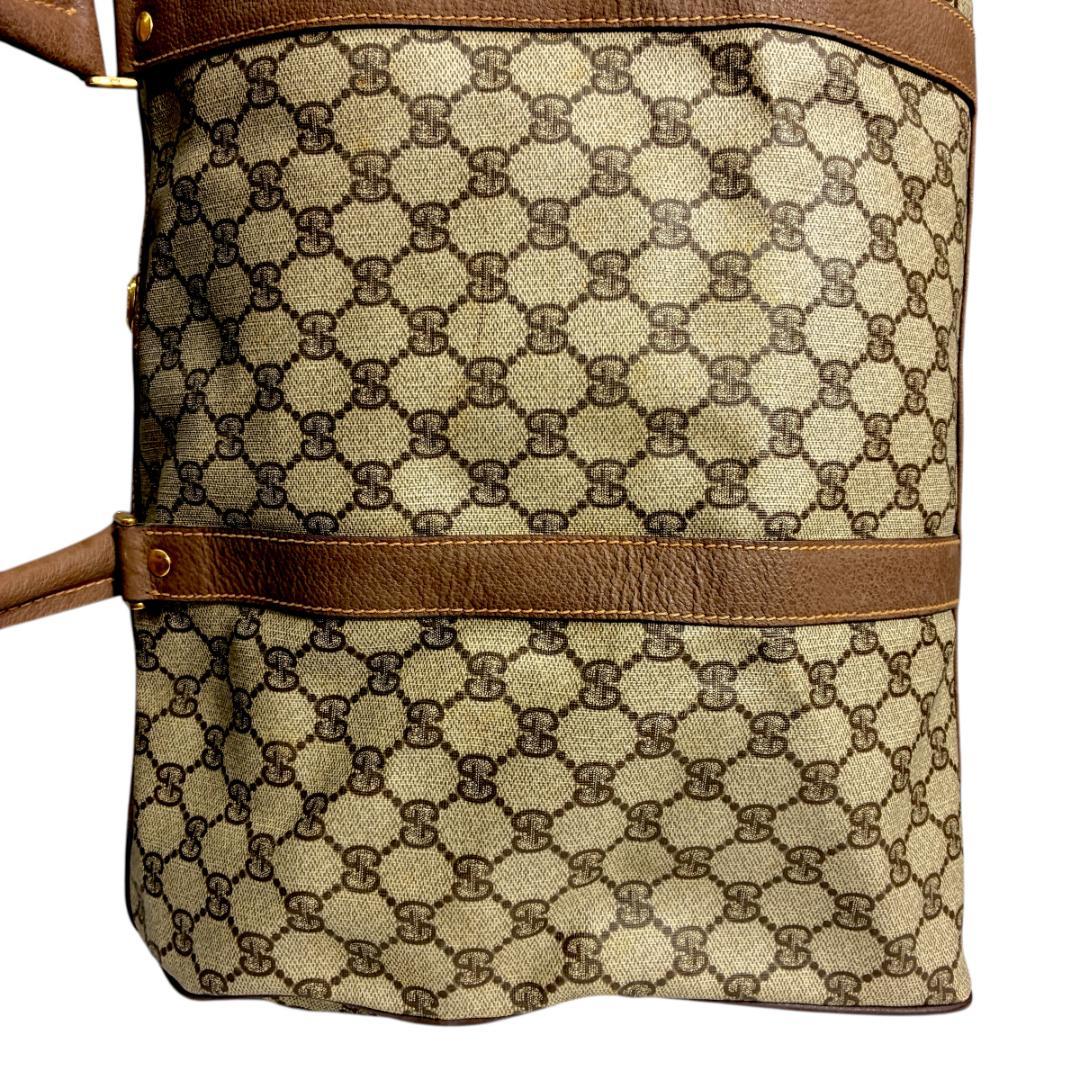 GUCCI OLD GGキャンバス ボストンバッグ ブラウン 70s 80s