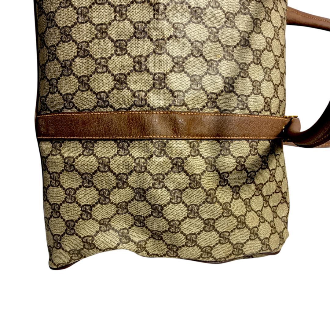 GUCCI OLD GGキャンバス ボストンバッグ ブラウン 70s 80s