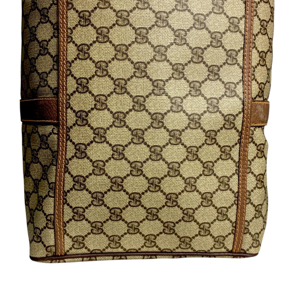 GUCCI OLD GGキャンバス ボストンバッグ ブラウン 70s 80s
