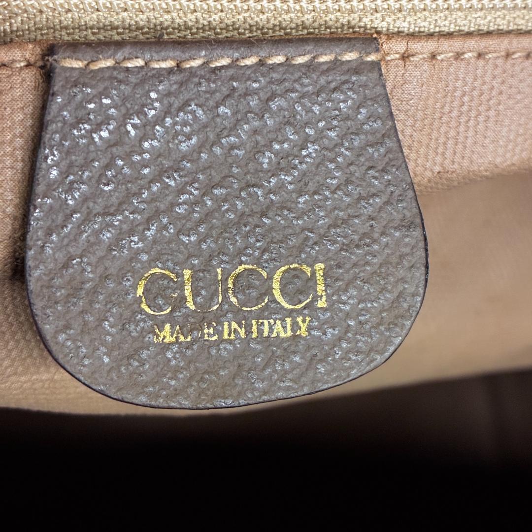 GUCCI OLD GGキャンバス ボストンバッグ ブラウン 70s 80s