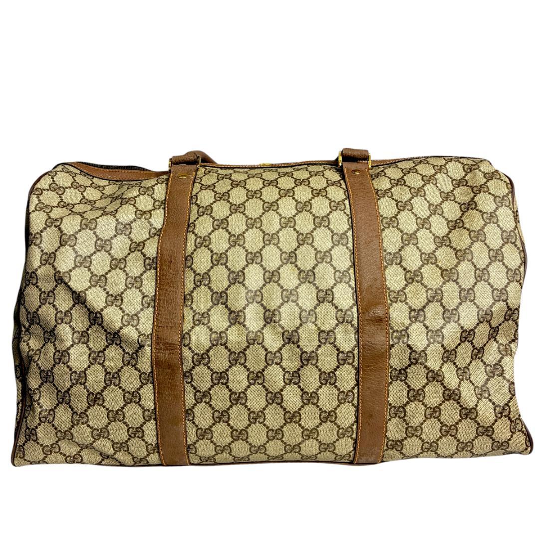 GUCCI OLD GGキャンバス ボストンバッグ ブラウン 70s 80s