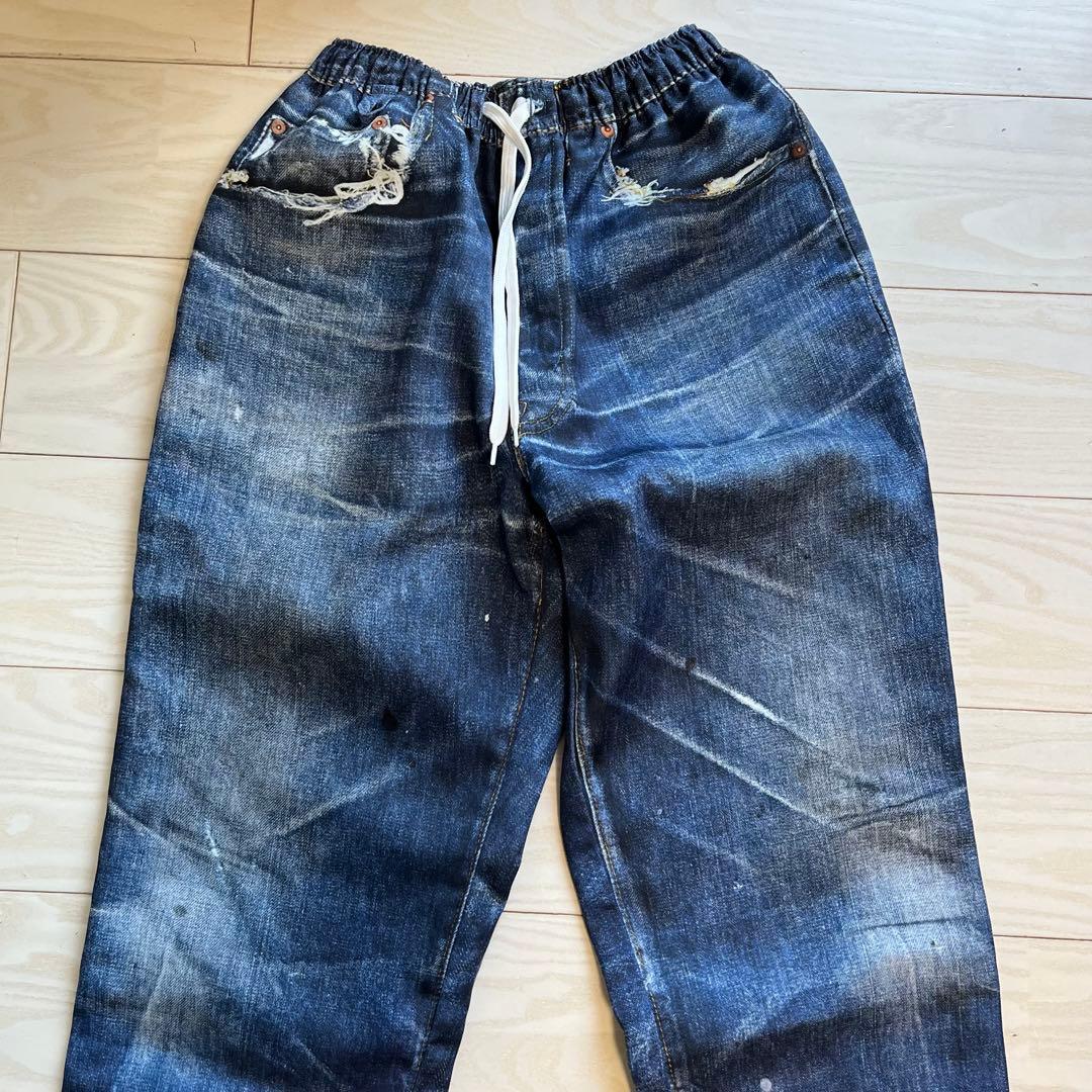 美品 Fake Vintage Denim Easy Pants Type-47