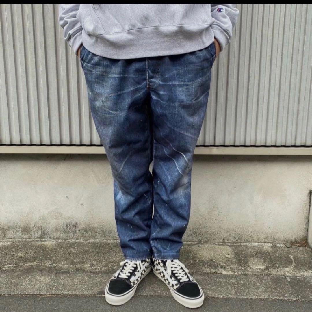 美品 Fake Vintage Denim Easy Pants Type-47