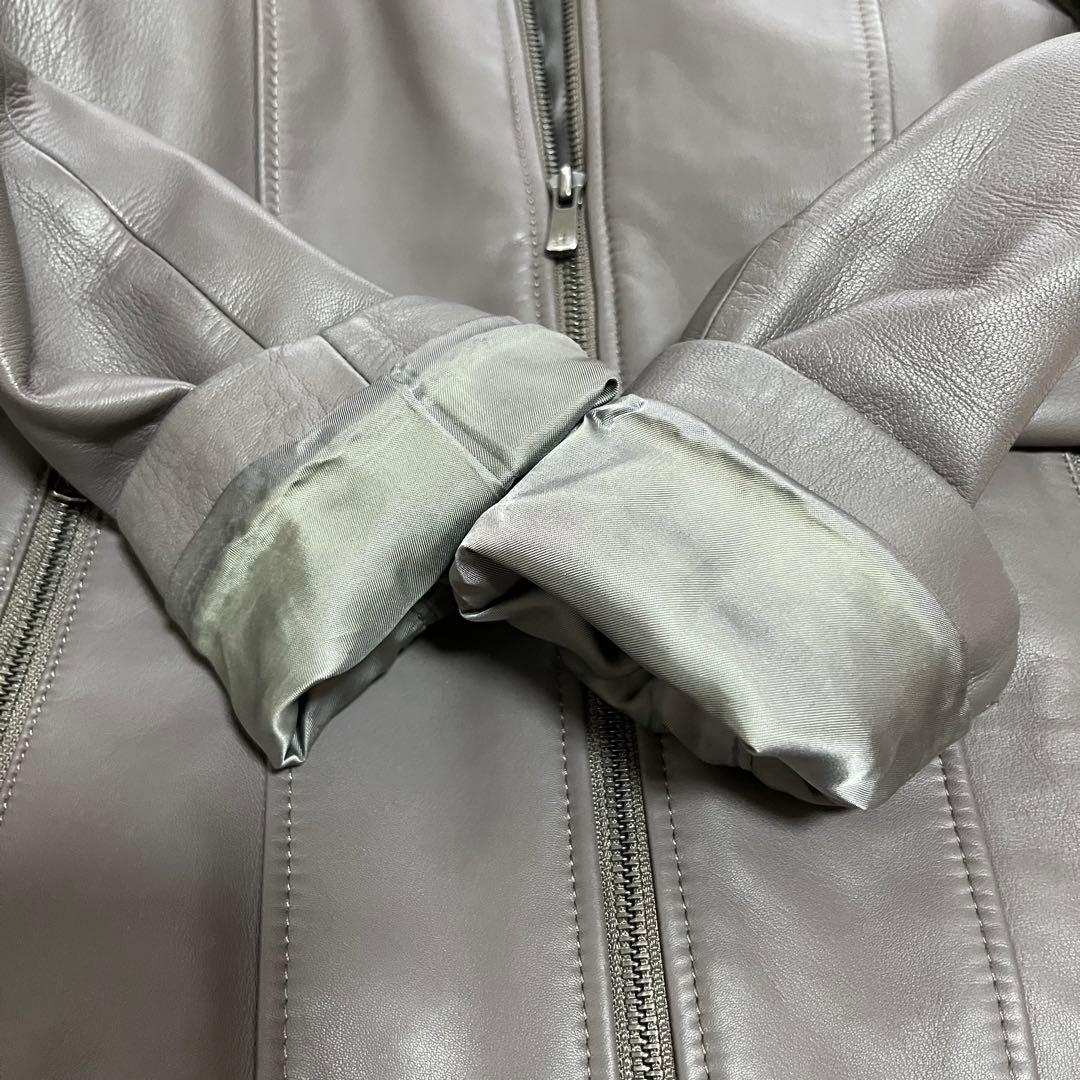 ANAYI アナイ ノーカラーライダースジャケット