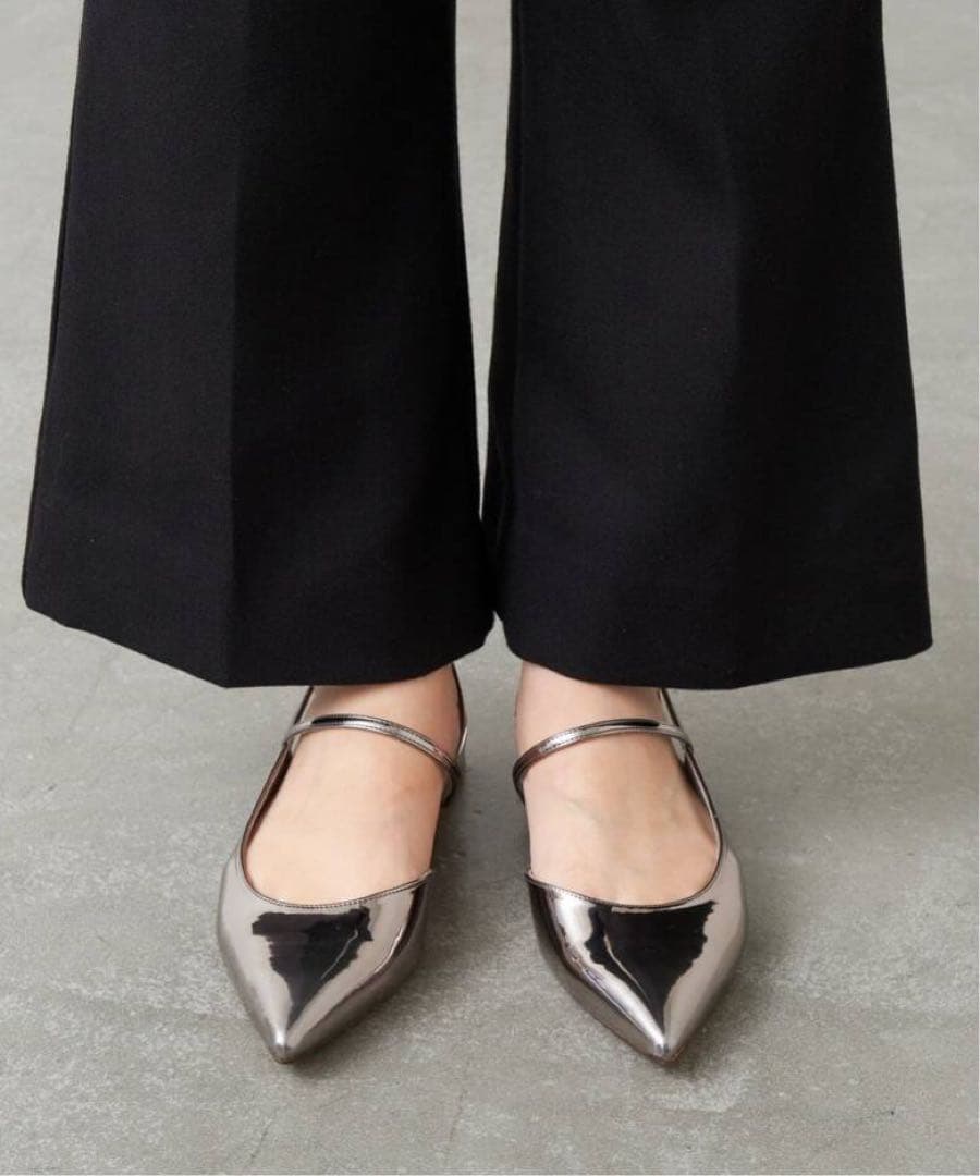 【美品】　GRISEポインテッドストラップスリングバック　22㎝ ミュール