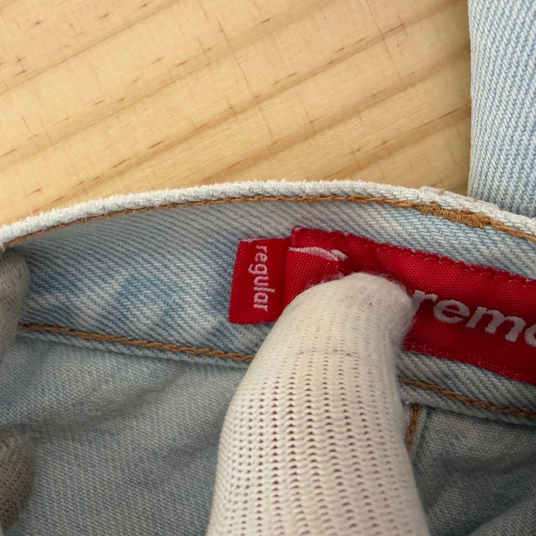 シュプリーム　デニム　スターロゴ　ワンポイント　レギュラーフィット 34サイズ