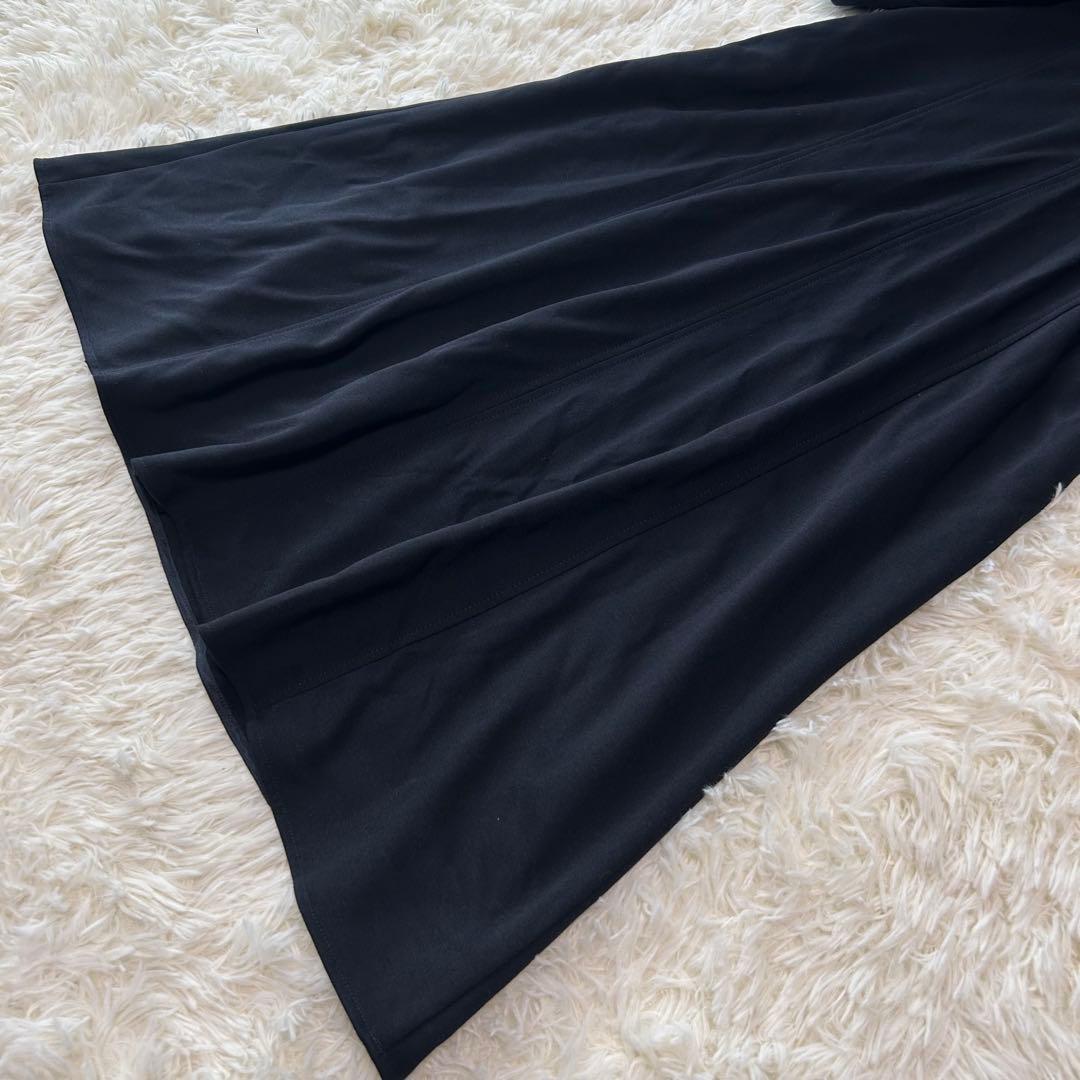 ANAYI アナイ バルーンスリーブ フレア ワンピース ネイビー 38