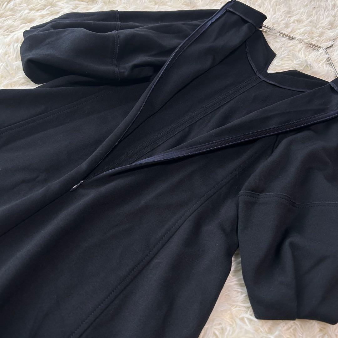 ANAYI アナイ バルーンスリーブ フレア ワンピース ネイビー 38