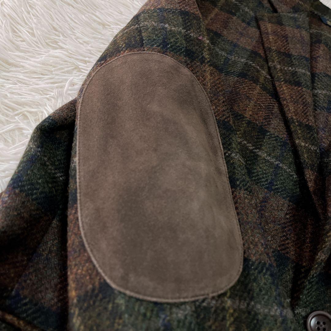 ブルックスブラザーズ　エルボー牛革パッチ　チェック テーラードジャケット L相当