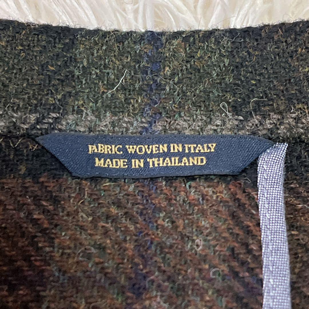 ブルックスブラザーズ　エルボー牛革パッチ　チェック テーラードジャケット L相当