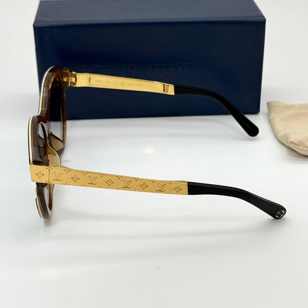 美品 ルイヴィトン サングラス LV プティ スプソン キャッツアイ 現行 黒