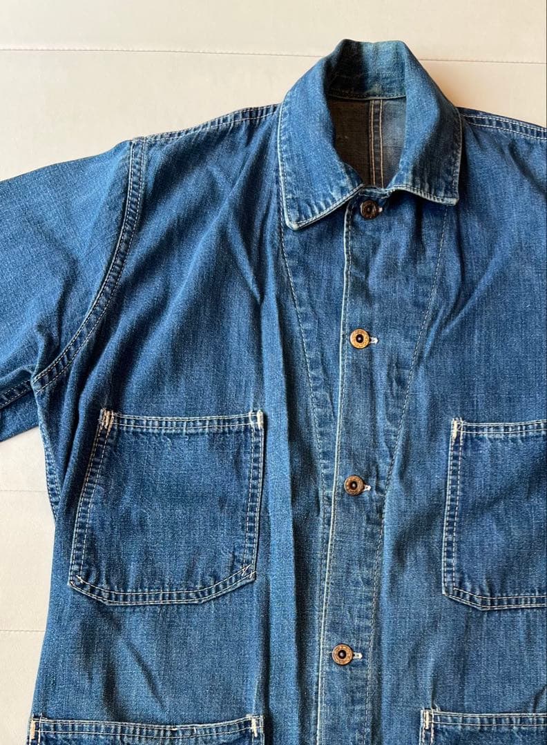 40’s カバーオール 大戦モデル 月桂樹ボタン ww2 ビンテージ オリジナル