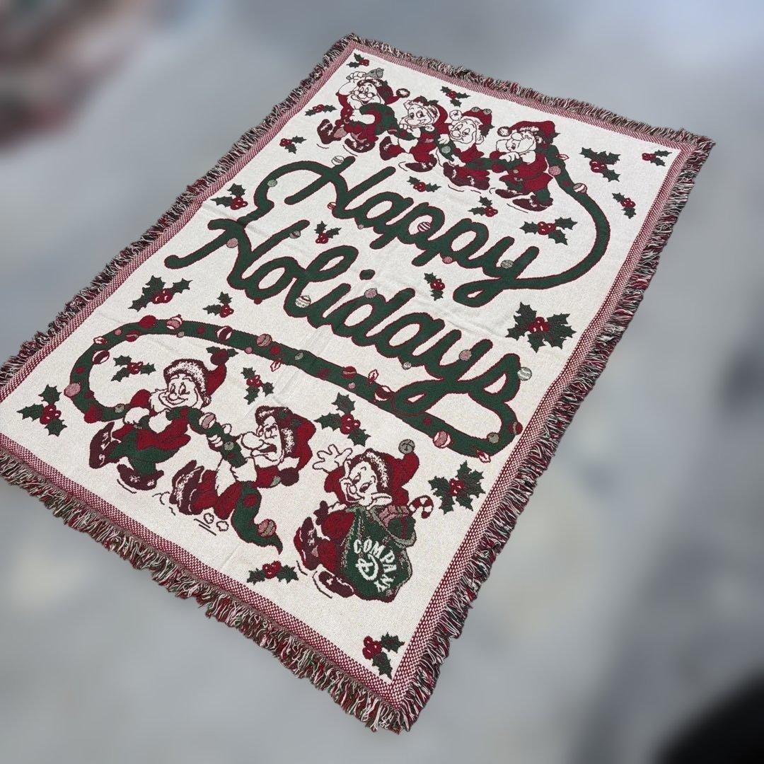 ディズニー　7人の小人　クリスマス　マルチカバー　ソファカバー　183x128