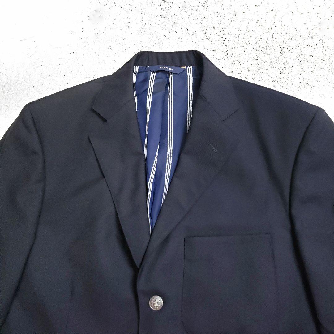 希少✨極美品 ブルックスブラザーズ×ロロピアーナ USA製 3B紺ブレザー L