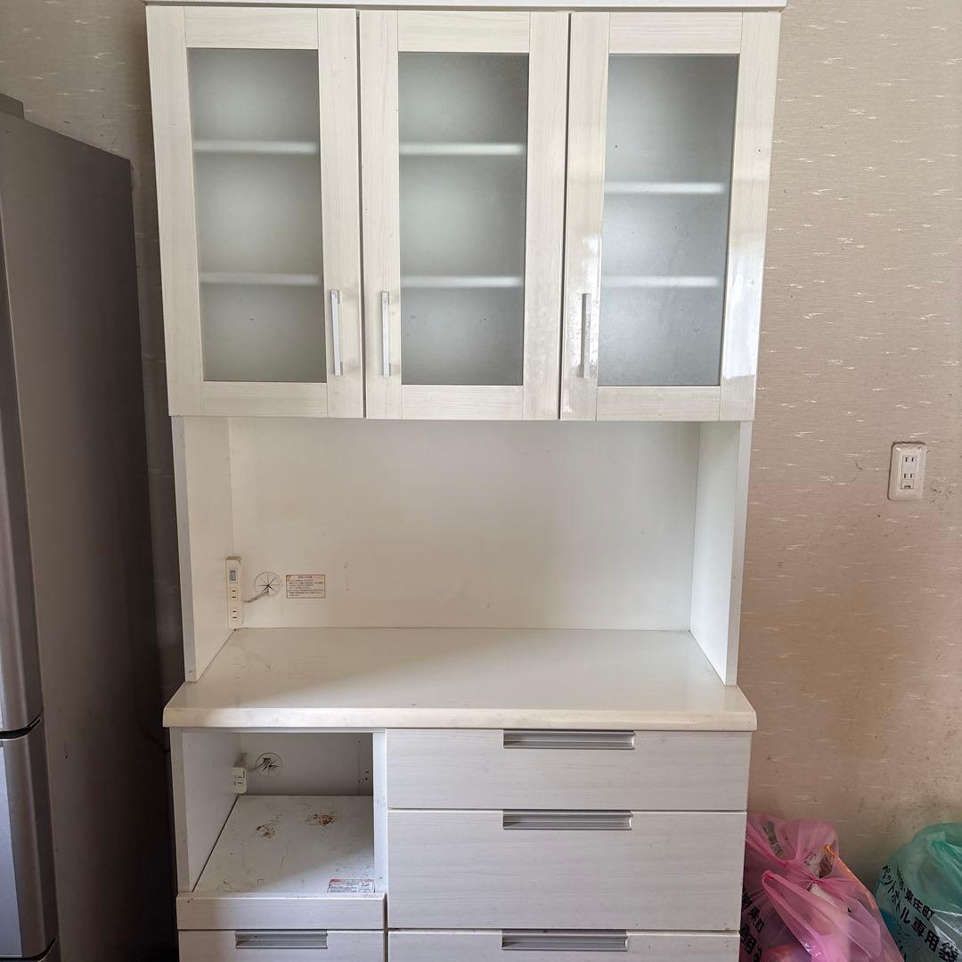 M021 ニトリ レンジボード 食器棚 幅990ｍｍ　本日限定値引き　送料込