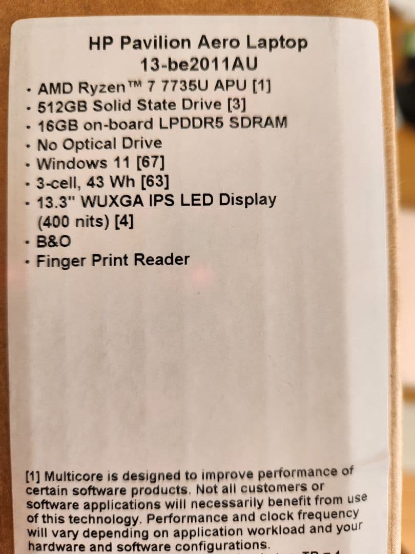 HP pavilion aero 13　be