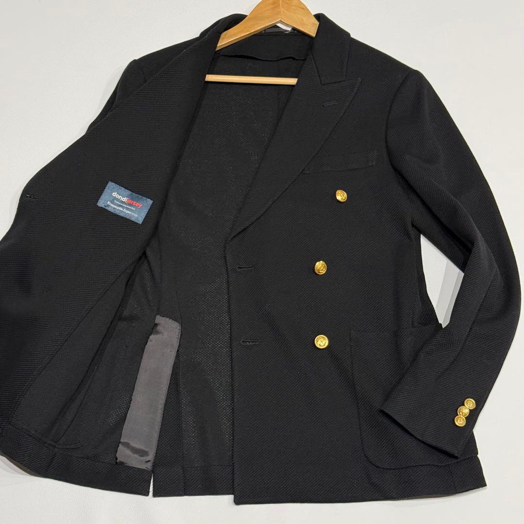 未使用級 Tomorrowland コットンジャージーダブル6Bブレザー 44