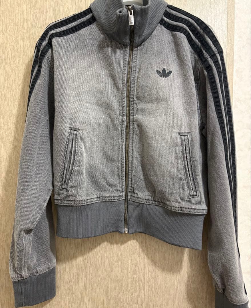 【美品・希少品】adidas original グレー ジップアップジャケット